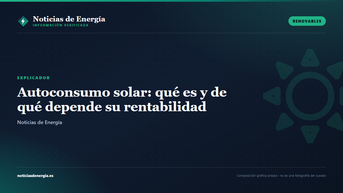 Ilustración editorial: Autoconsumo solar: qué es y de qué depende su rentabilidad